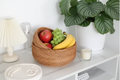 Rattan basket lifestyle shot on kitchen counter